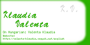 klaudia valenta business card